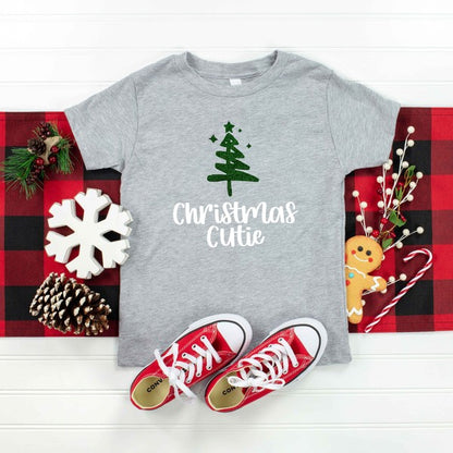 Christmas Cutie Toddler Graphic Tee in multiple colors