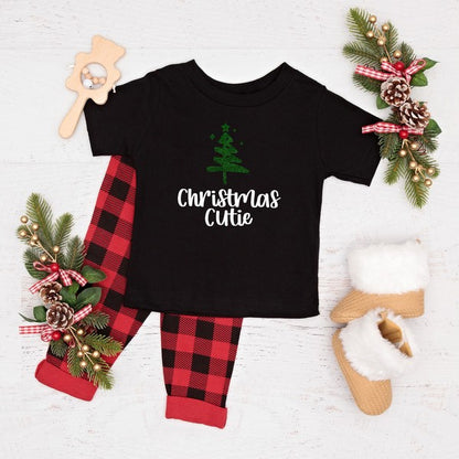 Christmas Cutie Toddler Graphic Tee in multiple colors