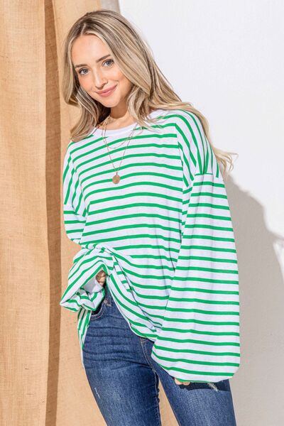Green Striped Long Sleeve