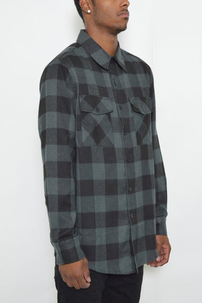 Buffalo Plaid Flannel Shirt in multiple colors