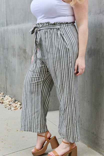 Striped Culotte Pants