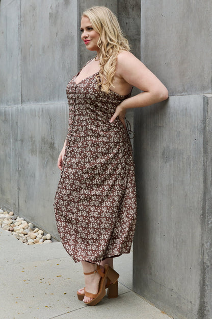 Brown Floral Sundress