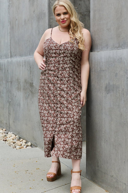 Brown Floral Sundress