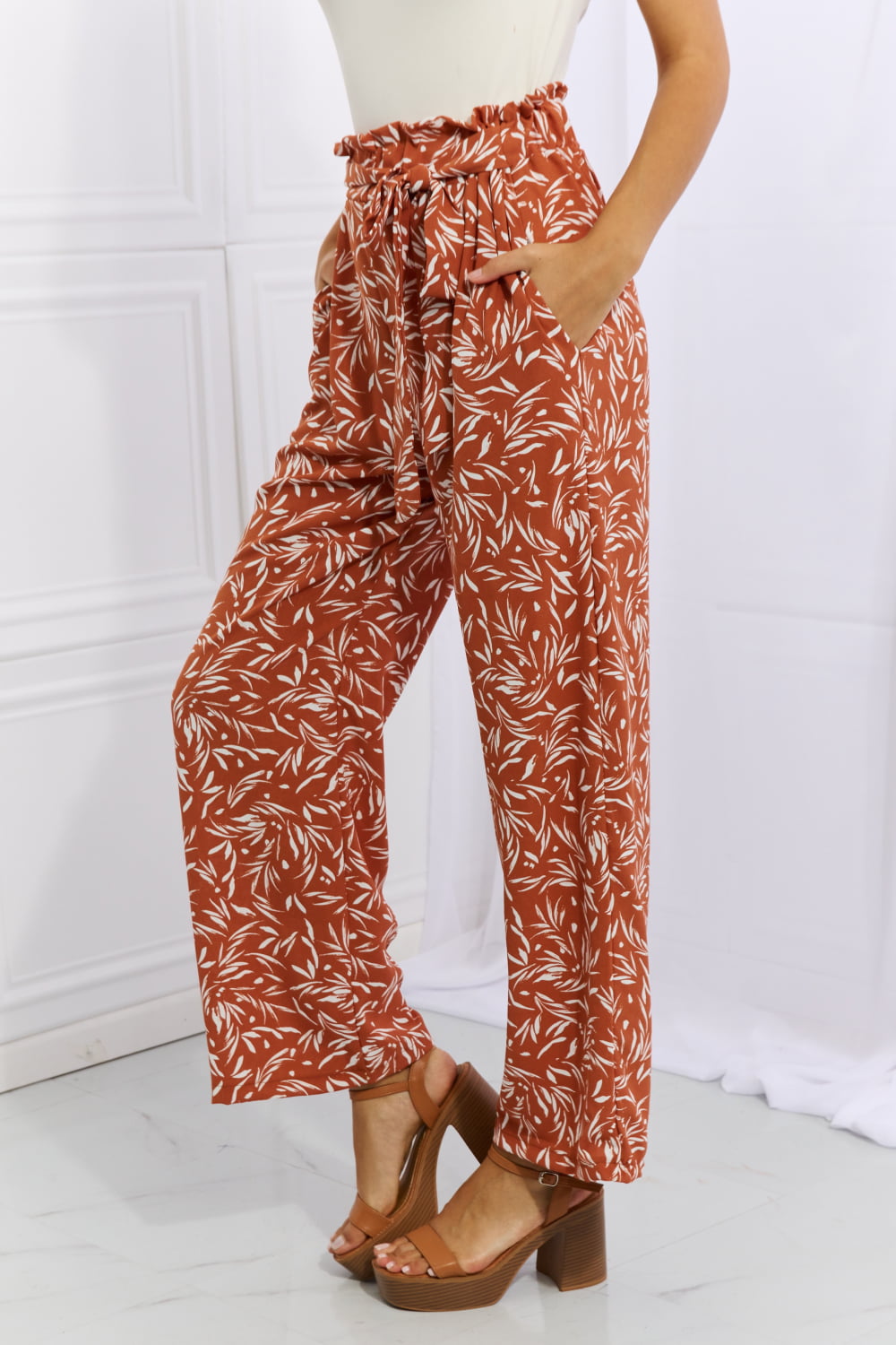 Palm Springs Pants in Red Orange