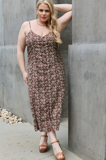 Brown Floral Sundress