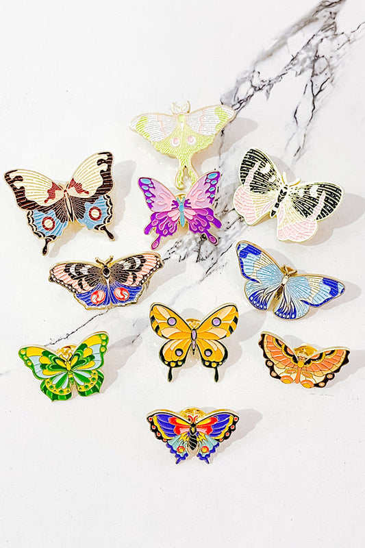 Assorted Butterfly Pins - Set of 10