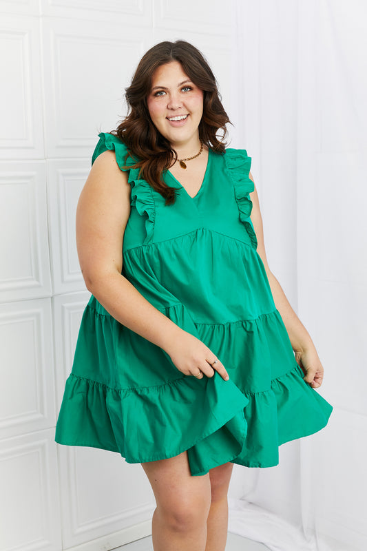 Green Ruffle Dress