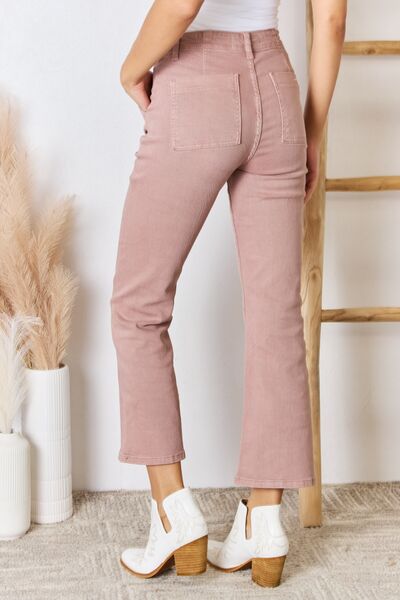 Mauve Ankle Flare Jeans