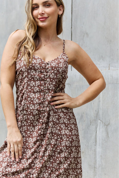 Brown Floral Sundress