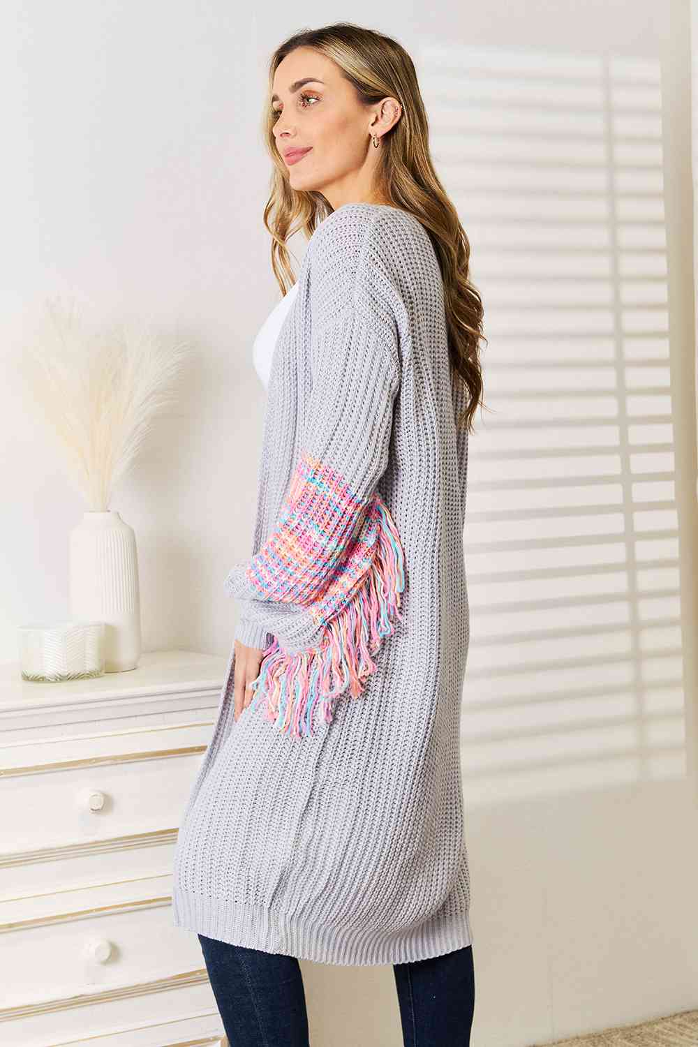 Fringe Sleeve Cardigan
