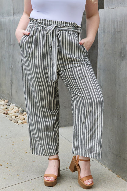 Striped Culotte Pants