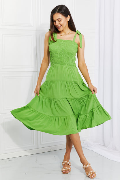 Lime Tiered Dress