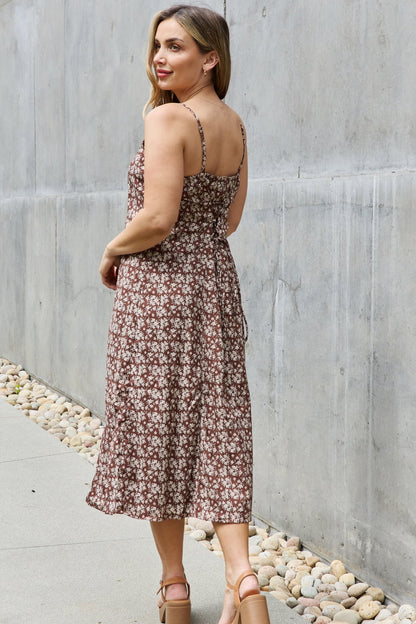 Brown Floral Sundress