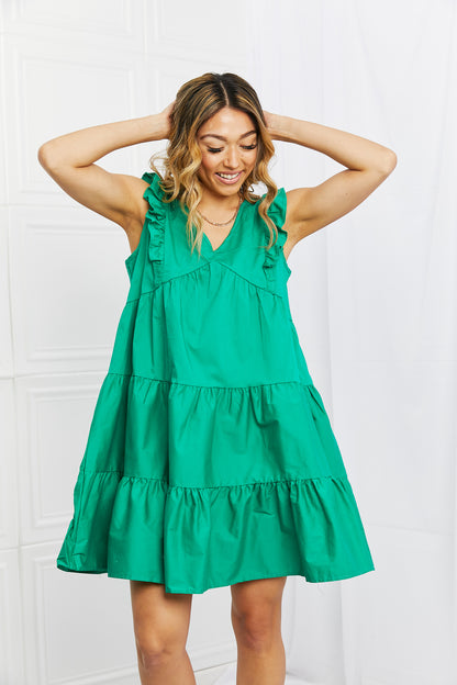 Green Ruffle Dress