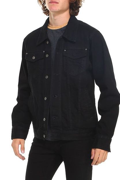 Mens Black Denim Jacket