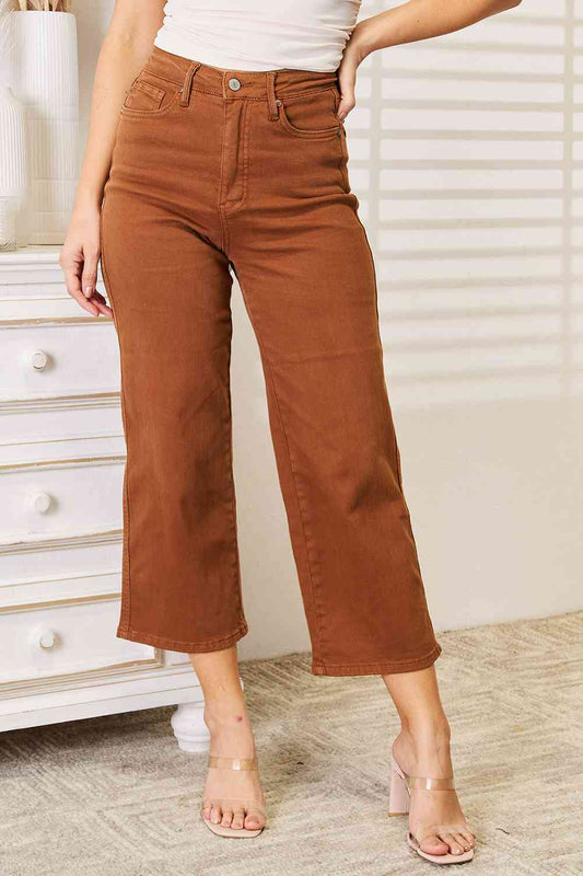 Rust Cropped Jeans