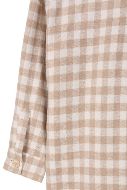 Neutral Gingham Shacket