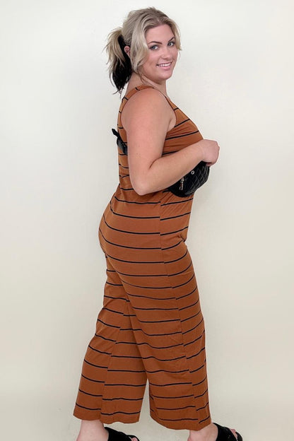 Rust Stripe Jumpsuit