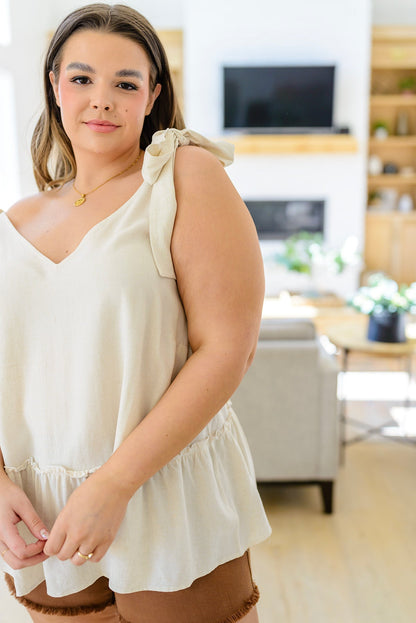 Tied Peplum Tank