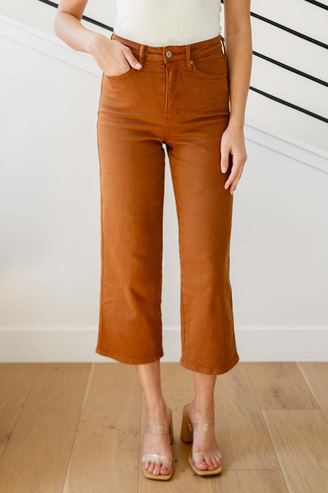 Briar Tummy Control Jeans in Camel