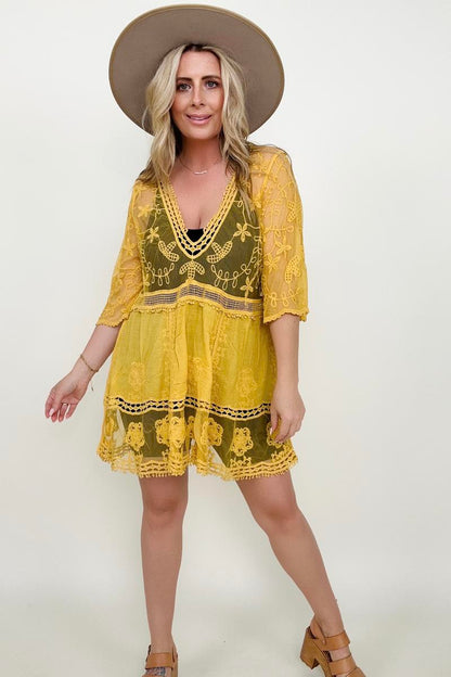 Lace Coverup Top in multiple colors