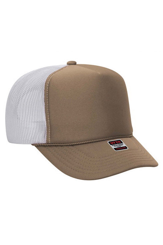 Tan and White Trucker Hat