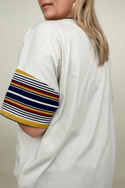 90's Stripe Contrast Tee