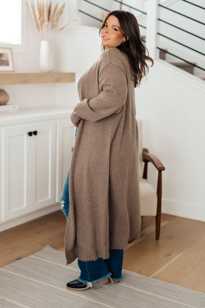 Taupe Cardigan Duster