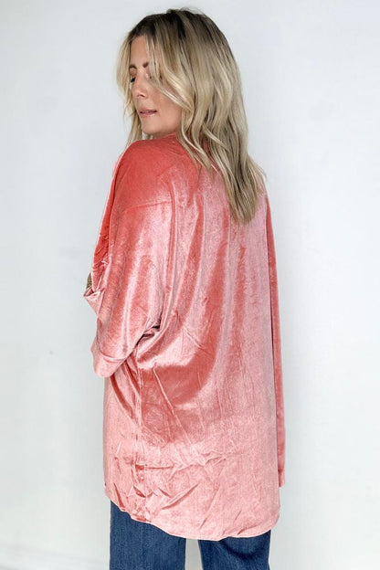 Pink Velvet Kimono