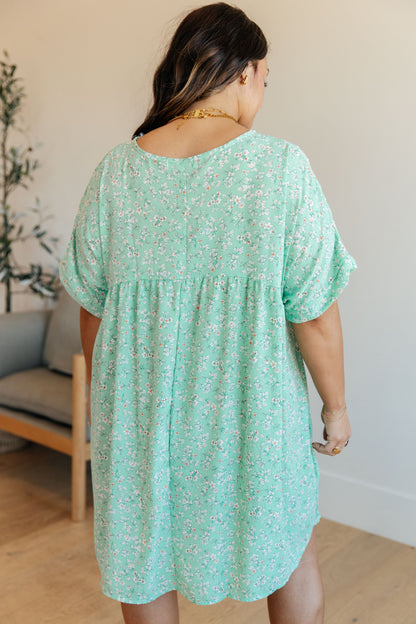 Beckie Dress in Mint Floral