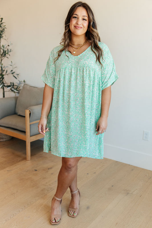 Beckie Dress in Mint Floral