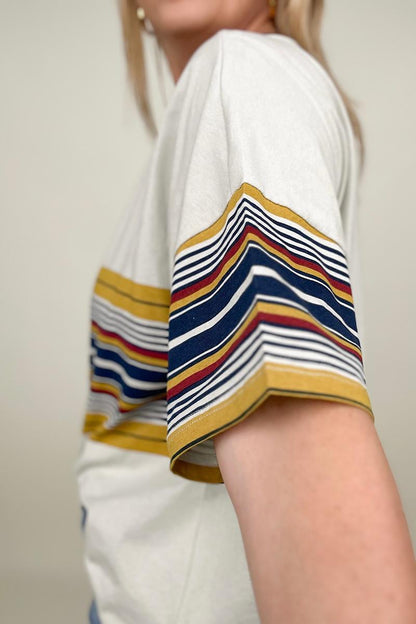 90's Stripe Contrast Tee