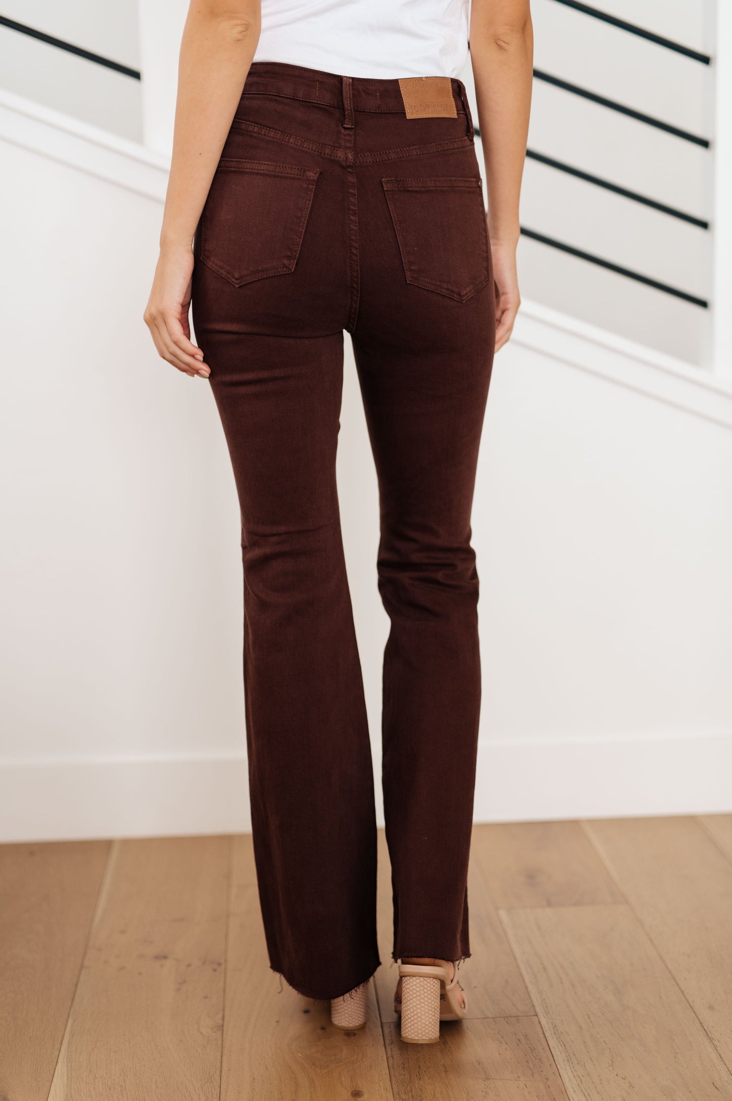 Tummy Control Flare Jeans in Espresso