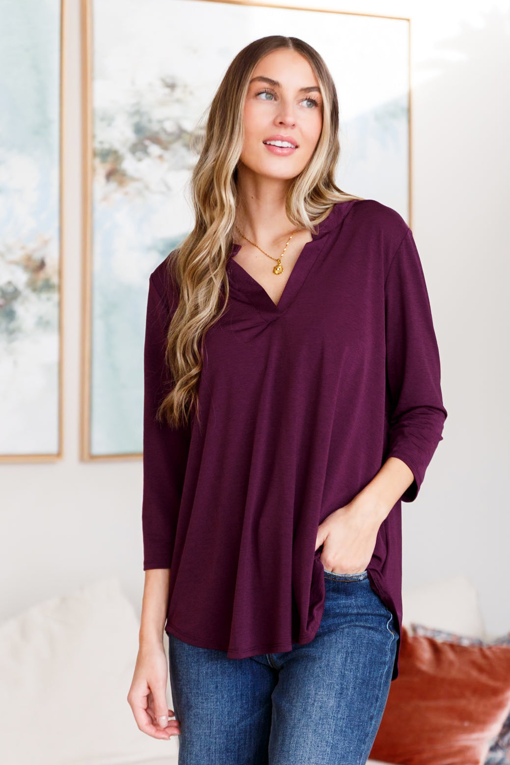 Dark Magenta Top