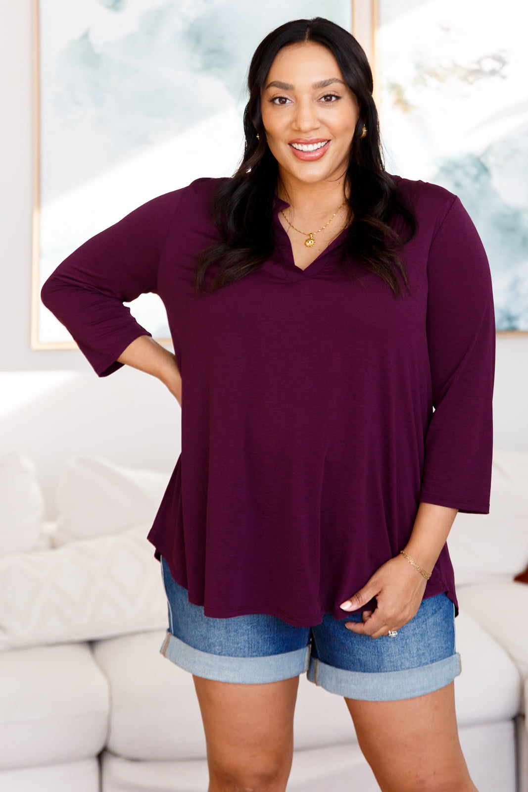 Dark Magenta Top