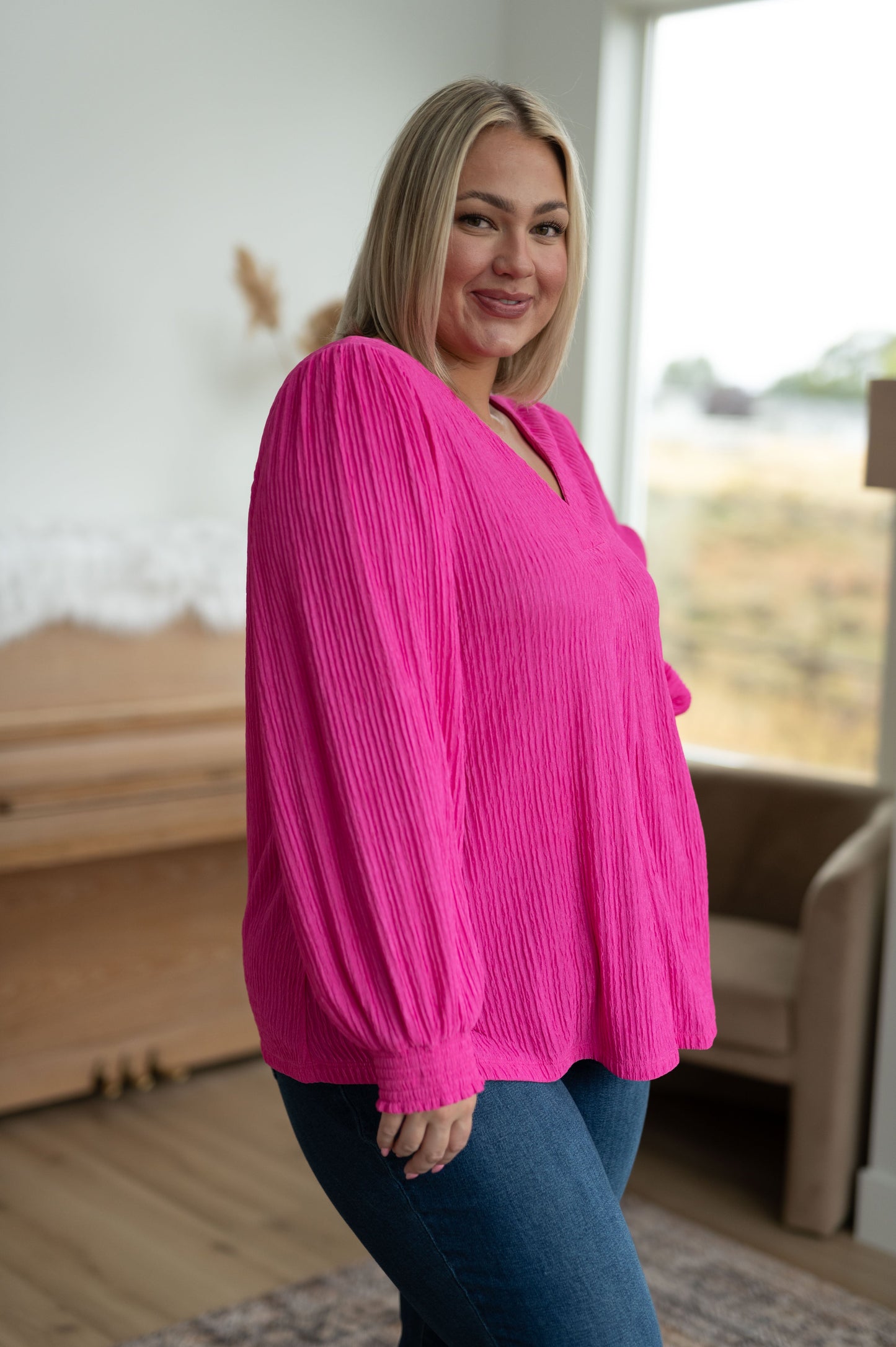 Poppin in Pink Blouse