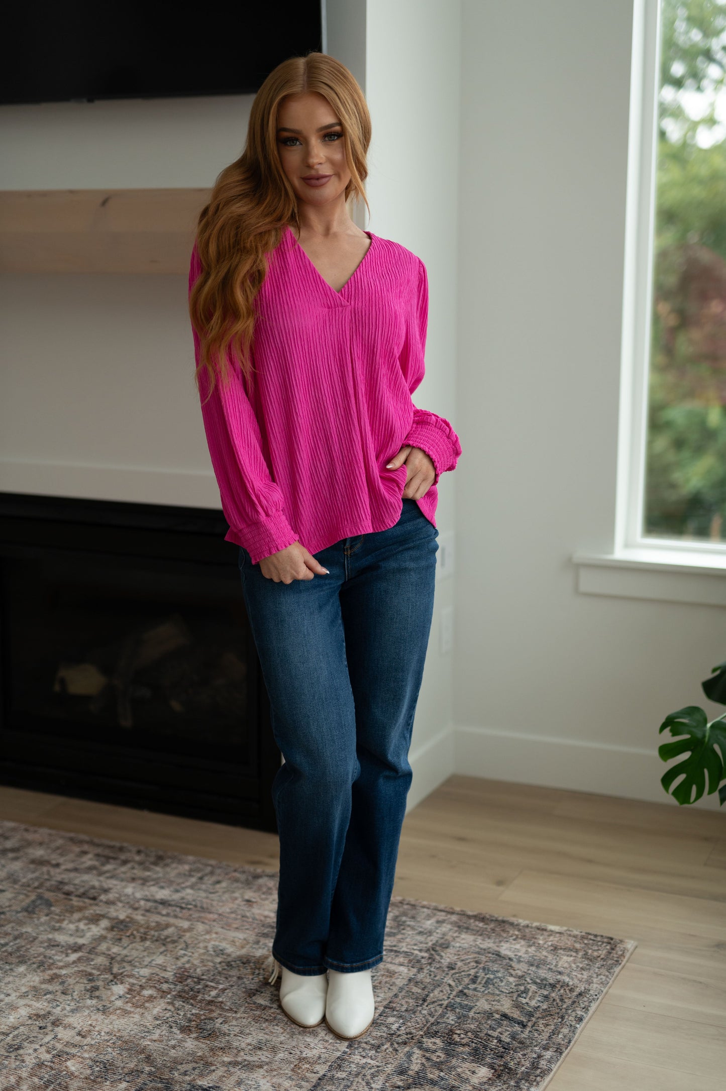 Poppin in Pink Blouse