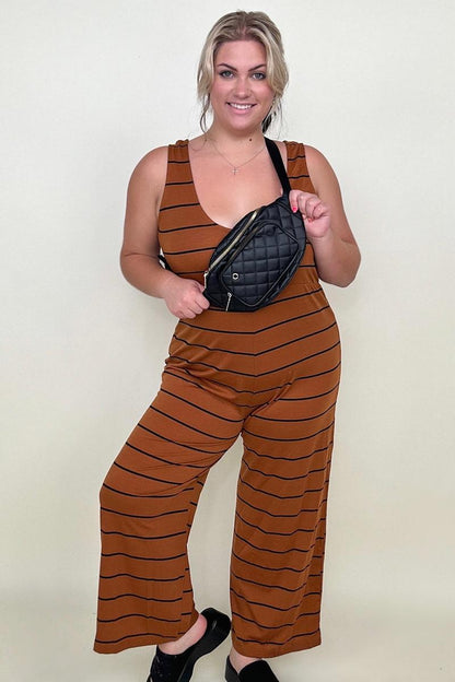 Rust Stripe Jumpsuit