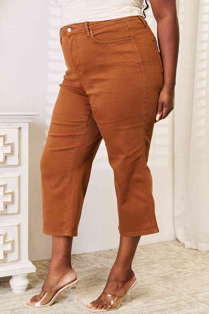 Rust Cropped Jeans