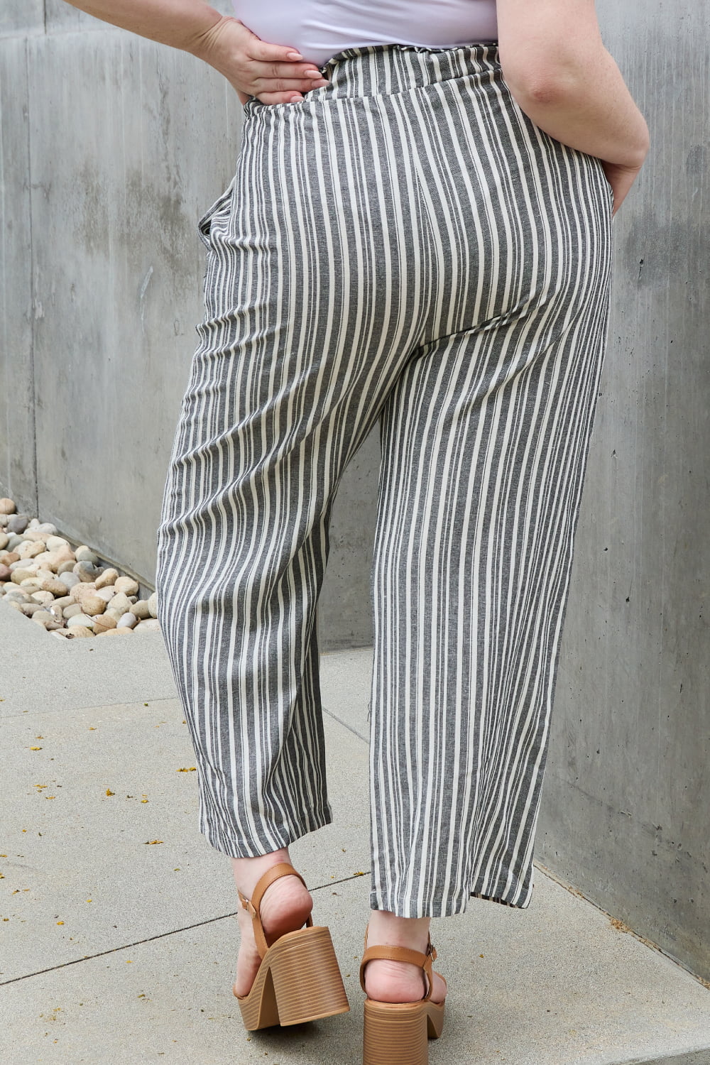 Striped Culotte Pants