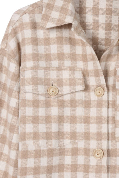 Neutral Gingham Shacket