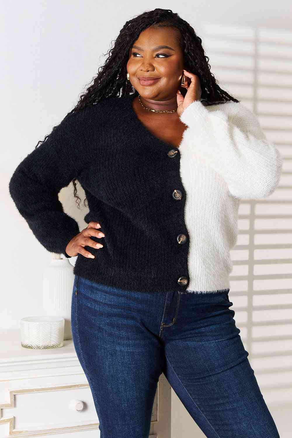 Half and half cardigan online