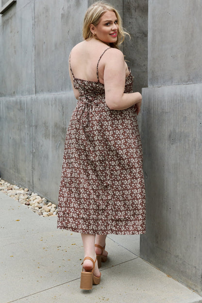 Brown Floral Sundress