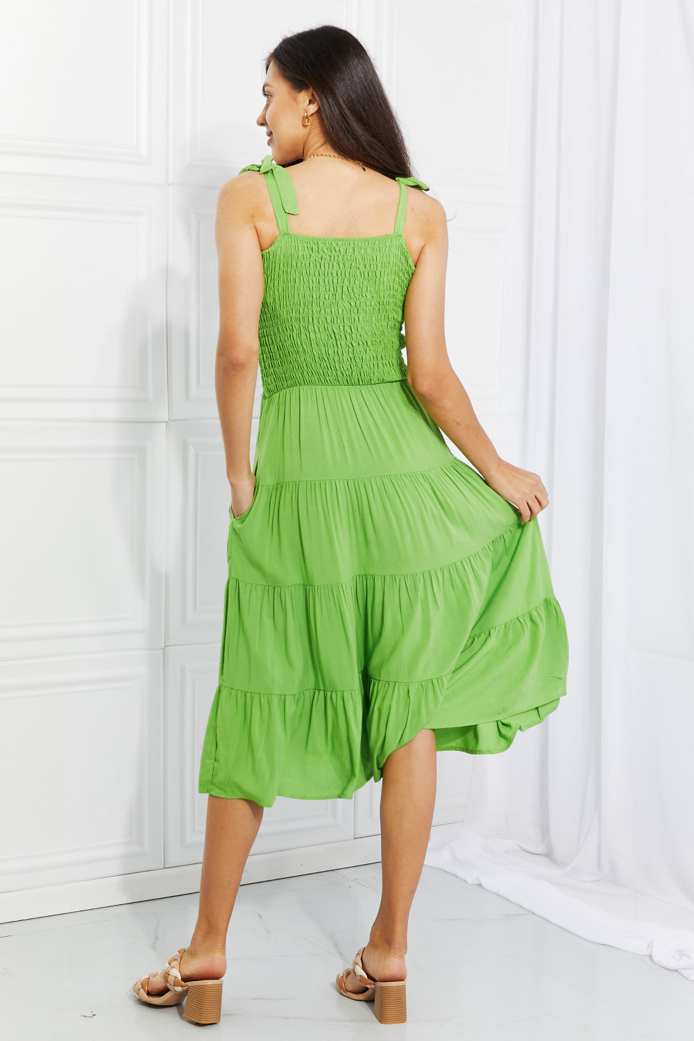Lime Tiered Dress