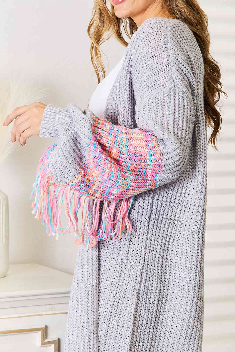 Fringe Sleeve Cardigan