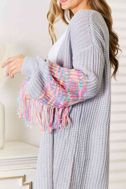 Fringe Sleeve Cardigan