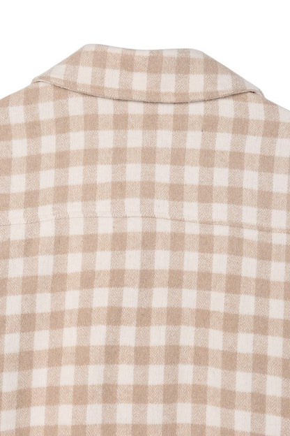 Neutral Gingham Shacket
