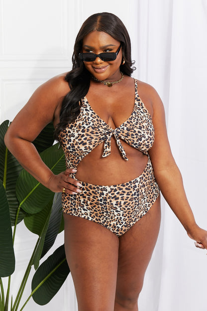 Leopard Cutout One-Piece Swimsuit