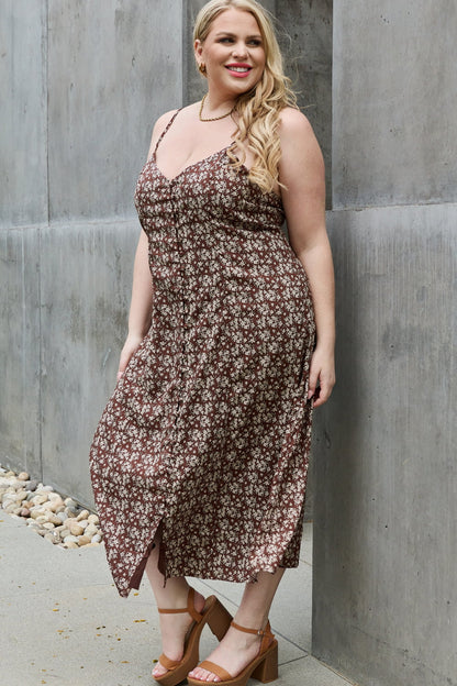 Brown Floral Sundress