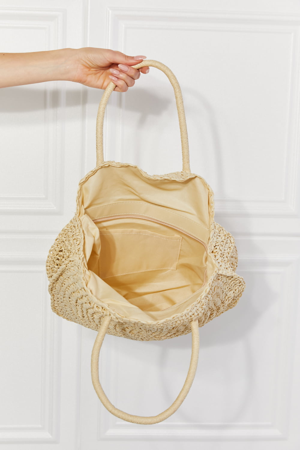 Beach Date Straw Bag in Ivory